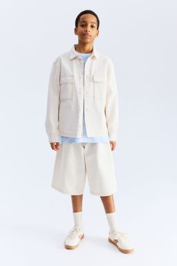 H&M - Boys White Baggy Denim Shorts