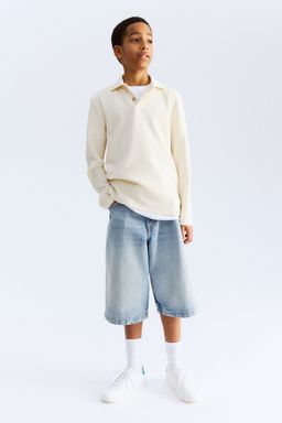 H&M - Boys Blue Baggy Denim Shorts