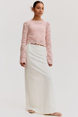 H&M - Girls White Linen Blend Skirt