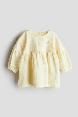 H&M - Girls Yellow Cotton Muslin Dress