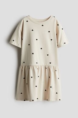 H&M - Girls Beige Cotton Jersey Dress
