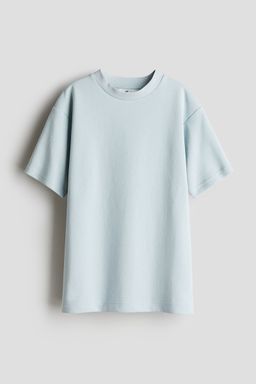 H&M - Girls Turquoise Loose-Fit Scuba T-Shirt