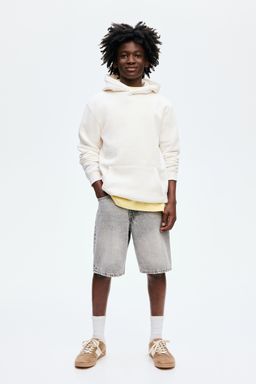 H&M - Boys Grey Loose-Fit Denim Shorts