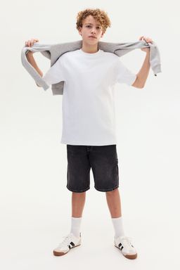 H&M - Boys Grey Loose-Fit Carpenter Shorts