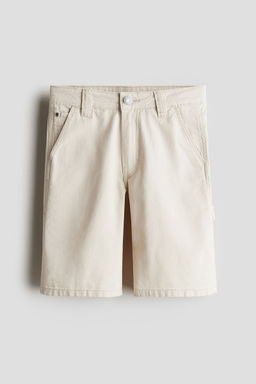 H&M - Boys Beige Loose-Fit Carpenter Shorts