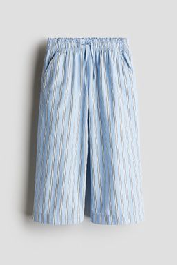 H&M - Girls Blue Wide Cotton Trousers