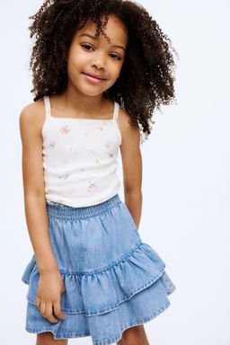 H&M - Girls Blue Tie Denim Skirt