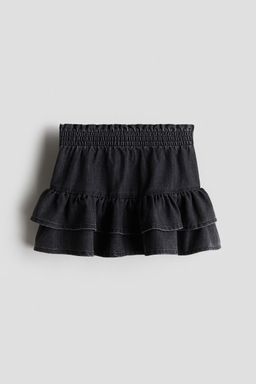 H&M - Girls Black Tie Denim Skirt