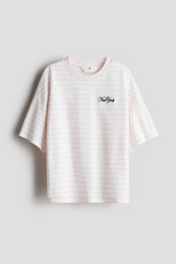 H&M - Girls Pink Oversized Cotton T-Shirt
