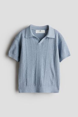 H&M - Boys Blue Knitted Polo Shirt