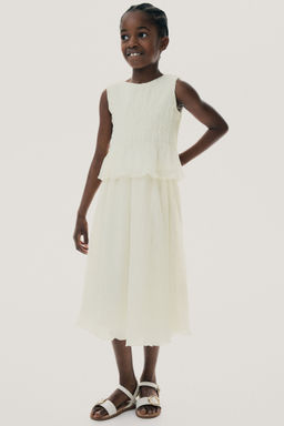H&M - Girls White Crinkled Skirt