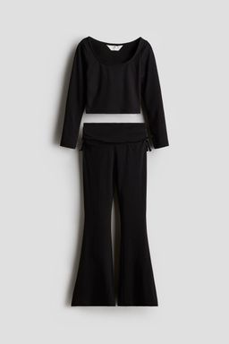 H&M - Girls Black 2-Piece Jersey Set