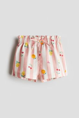 H&M - Girls Pink Paper Bag Shorts