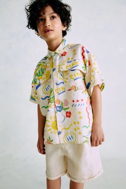 H&M - Boys Multi-Color Knee-Length Linen Shorts