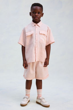 H&M - Boys Orange Knee-Length Linen Shorts