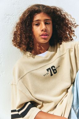 H&M - Boys Beige Loose-Fit Hockey Shirt