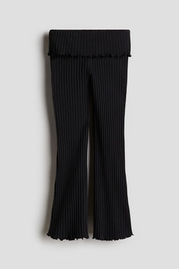 H&M - Girls Black Fla Jersey Trousers