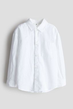 H&M - Boys White Linen-Blend Shirt