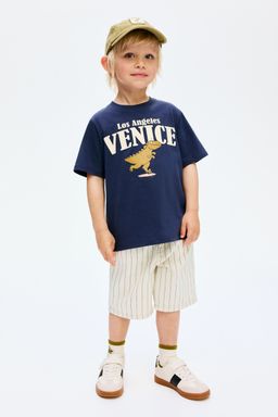 H&M - Boys White Loose Fit Denim Shorts