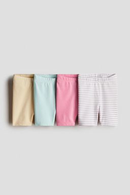 H&M - Girls 4-Pack Cotton Cycling Shorts