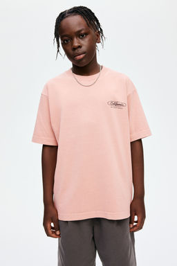 H&M - Boys Pink Printed Cotton T-Shirt