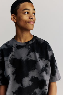 H&M - Boys Black Printed Cotton T-Shirt