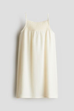 H&M - Girls White Smocked Strappy Dress