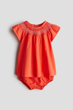 H&M - Girls Red 2-Piece Cotton Poplin Set