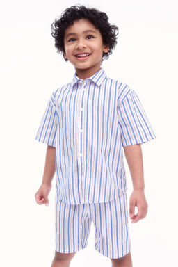 H&M - Boys Multi-Color Cotton Poplin Shirt
