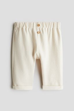H&M - Girls Beige Button-Front Trousers