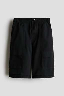 H&M - Boys Black Twill Cargo Shorts