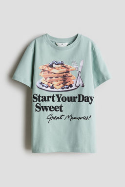 H&M - Boys Turquoise Printed T-Shirt