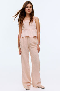 H&M - Girls Orange Tie-Detail Trousers