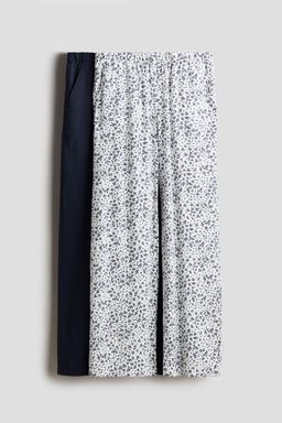 H&M - Girls 2-Pack Wide Leg Trousers