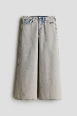H&M - Girls Beige Wide-Leg Jeans