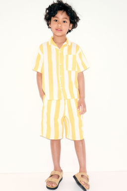 H&M - Boys Yellow Muslin Shorts