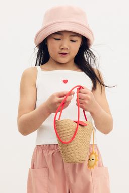 H&M - Girls White Embroidery-Detail Strappy Top