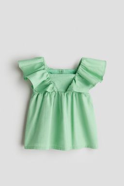 H&M - Girls Green Flounced Dress