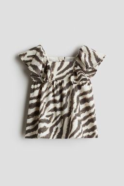 H&M - Girls Beige Flounced Dress