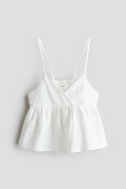 H&M - Girls White V-Neck Strappy Top