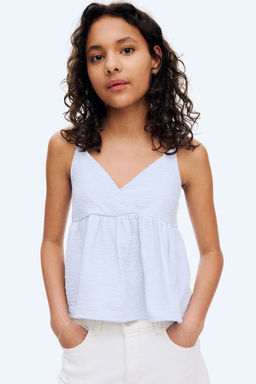 H&M - Girls Blue V-Neck Strappy Top