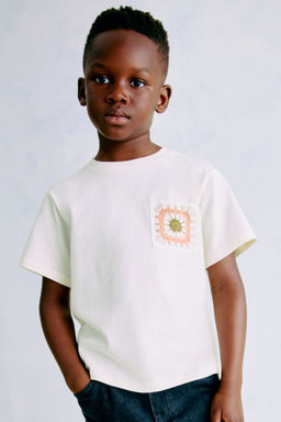 H&M - Boys White Loose-Fit T-Shirt