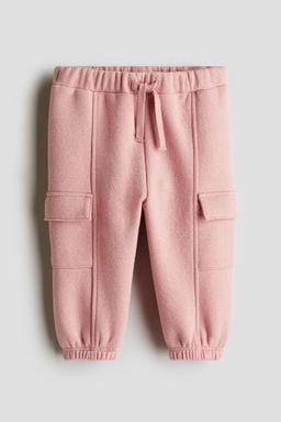 H&M - Girls Pink Brushed-Inside Cargo Joggers