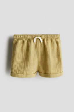 H&M - Boys Yellow Cotton Muslin Shorts