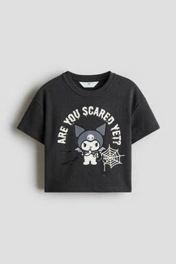 H&M - Girls Grey Printed T-Shirt