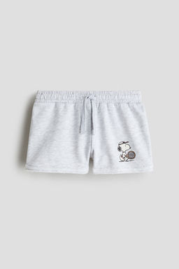 H&M - Girls Grey Print-Motif Shorts