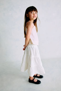 H&M - Girls White Cotton Muslin Skirt