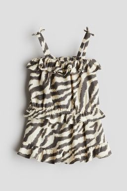 H&M - Girls Beige 2-Piece Linen-Blend Set