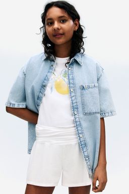 H&M - Girls White Linen-Blend Shorts