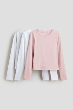 H&M - Girls 3-Pack Cotton Tops